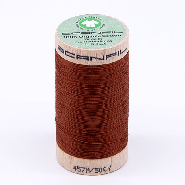 SCANFIL® 50wt Organic Pima Cotton Thread 500 yds - 4828 Baked Clay