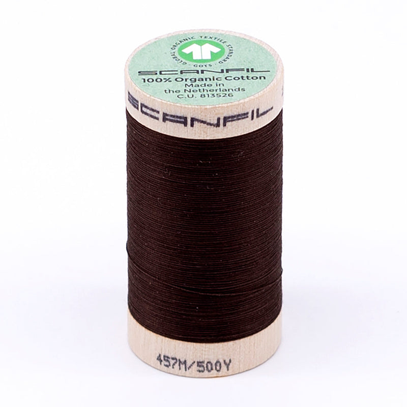 SCANFIL® 50wt Organic Pima Cotton Thread 500 yds - 4829 Cocoa Brown