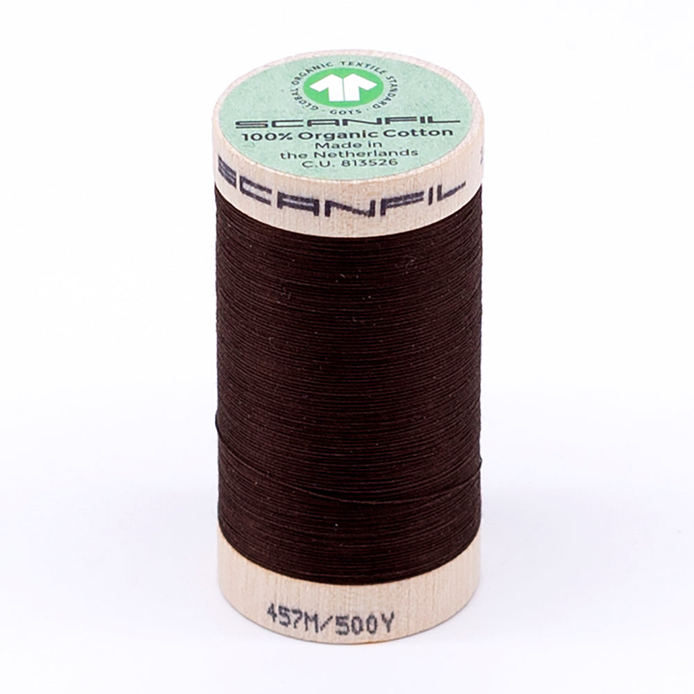 SCANFIL® 50wt Organic Pima Cotton Thread 500 yds - 4829 Cocoa Brown