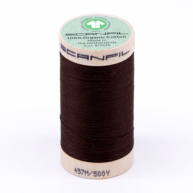 SCANFIL® 50wt Organic Pima Cotton Thread 500 yds - 4829 Cocoa Brown