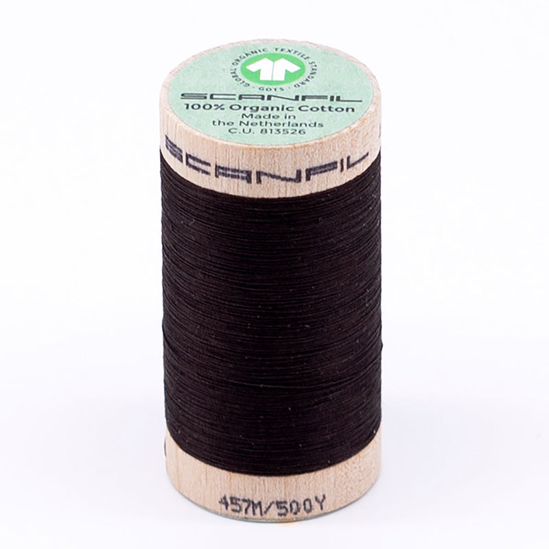 SCANFIL® 50wt Organic Pima Cotton Thread 500 yds - 4830 Licorice