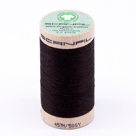 SCANFIL® 50wt Organic Pima Cotton Thread 500 yds - 4830 Licorice