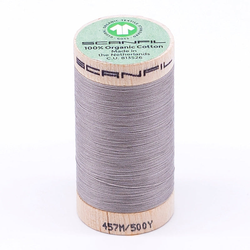 SCANFIL® 50wt Organic Pima Cotton Thread 500 yds - 4831 Chateau Gray