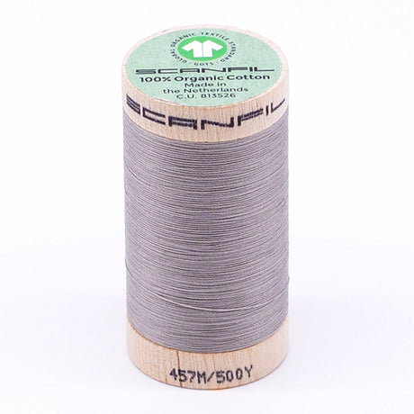 SCANFIL® 50wt Organic Pima Cotton Thread 500 yds - 4831 Chateau Gray