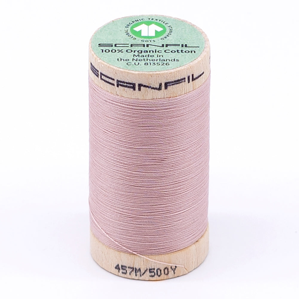 SCANFIL® 50wt Organic Pima Cotton Thread 500 yds - 4842 Rose Smoke