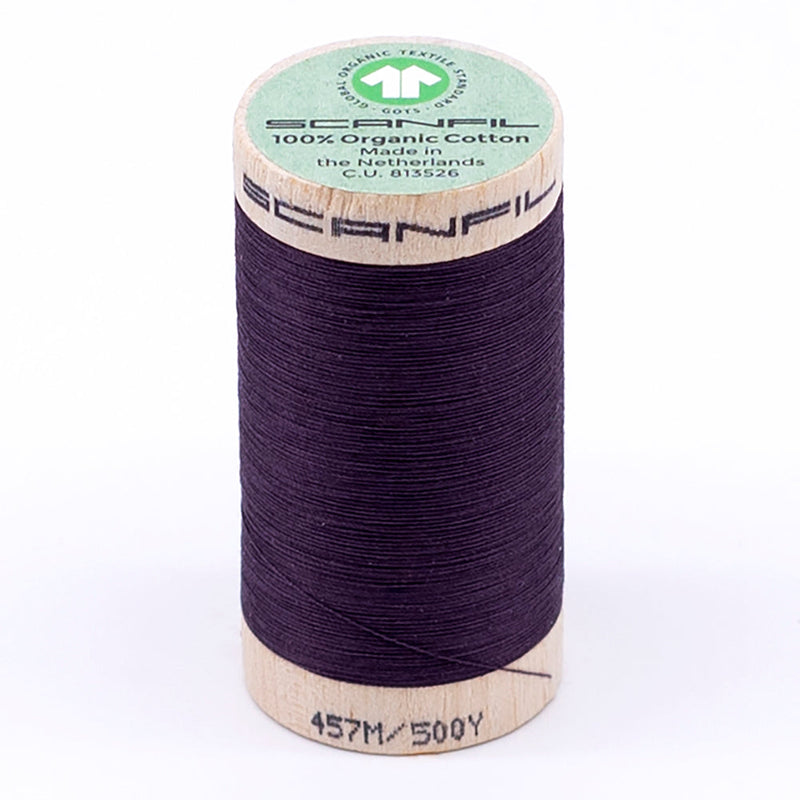 SCANFIL® 50wt Organic Pima Cotton Thread 500 yds - 4845 Plum Perfect