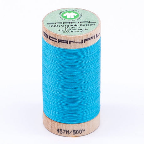 SCANFIL® 50wt Organic Pima Cotton Thread 500 yds - 4848 Blue Atoll