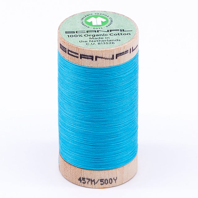 SCANFIL® 50wt Organic Pima Cotton Thread 500 yds - 4848 Blue Atoll