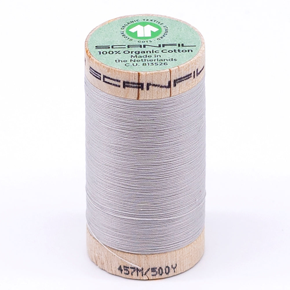 SCANFIL® 50wt Organic Pima Cotton Thread 500 yds - 4856 Silver Cloud