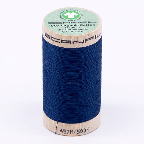 SCANFIL® 50wt Organic Pima Cotton Thread 500 yds - 4865 Sailor Blue