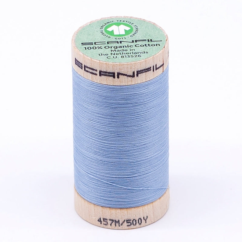 SCANFIL® 50wt Organic Pima Cotton Thread 500 yds - 4872 Baby Blue