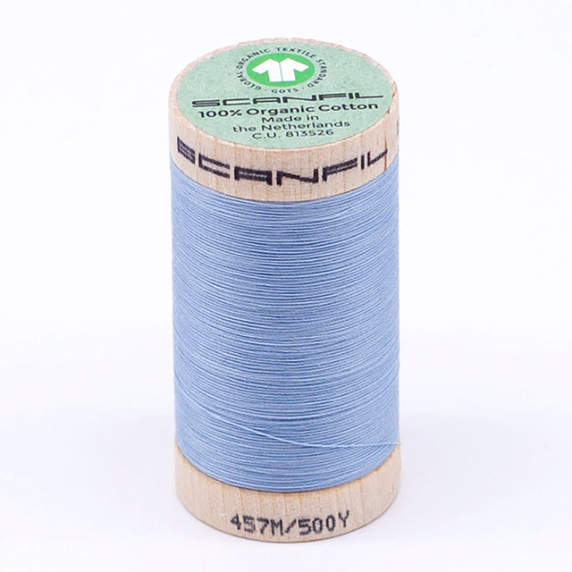 SCANFIL® 50wt Organic Pima Cotton Thread 500 yds - 4872 Baby Blue
