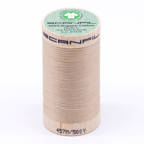 SCANFIL® 50wt Organic Pima Cotton Thread 500 yds - 4873 Ivory Cream