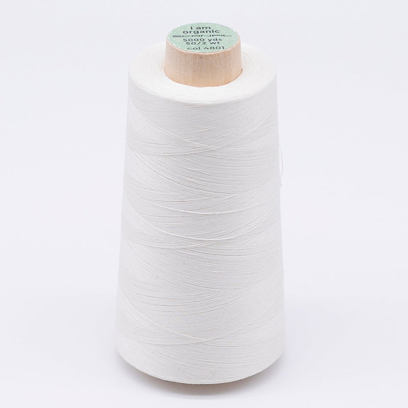 SCANFIL® 50wt Organic Pima Cotton Thread 5000 yd Cones - 4801 Coconut Milk