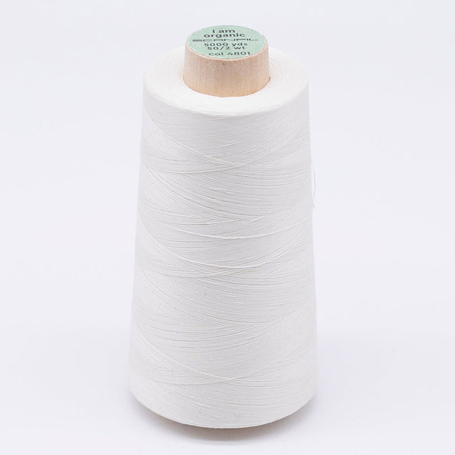 SCANFIL® 50wt Organic Pima Cotton Thread 5000 yd Cones - 4801 Coconut Milk
