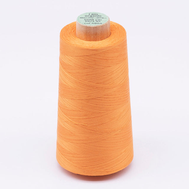 SCANFIL® 50wt Organic Pima Cotton Thread 5000 yd Cones - 4804 Blazing Orange