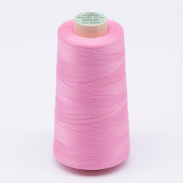 SCANFIL® 50wt Organic Pima Cotton Thread 5000 yd Cones - 4809 Candy Pink