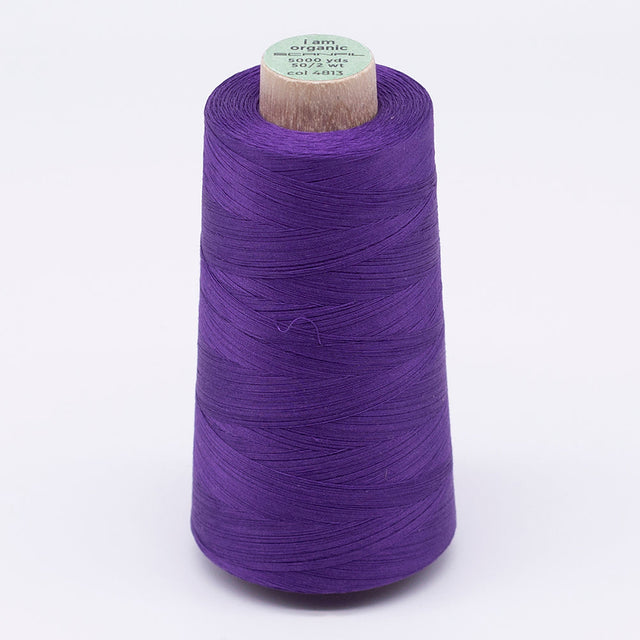 SCANFIL® 50wt Organic Pima Cotton Thread 5000 yd Cones - 4813 Royal Purple