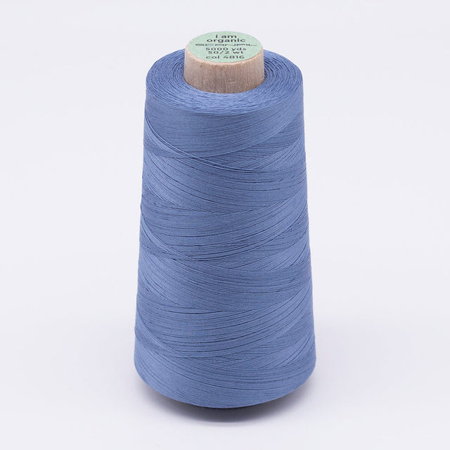 SCANFIL® 50wt Organic Pima Cotton Thread 5000 yd Cones - 4816 Blue Shadow