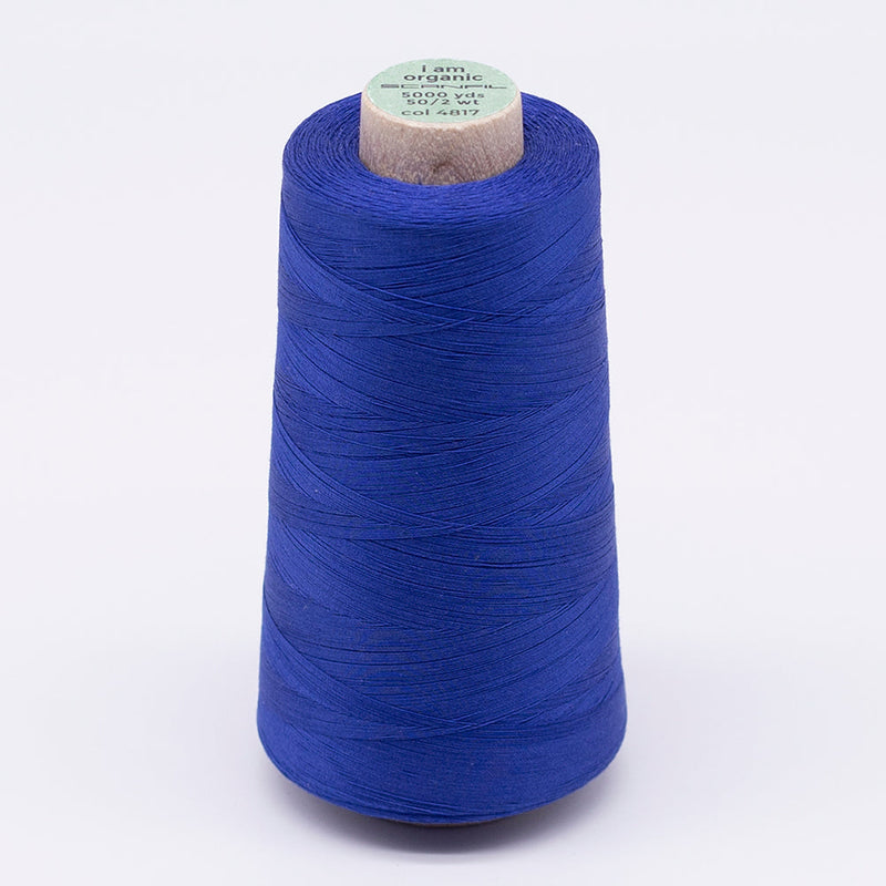 SCANFIL® 50wt Organic Pima Cotton Thread 5000 yd Cones - 4817 Nautical Blue