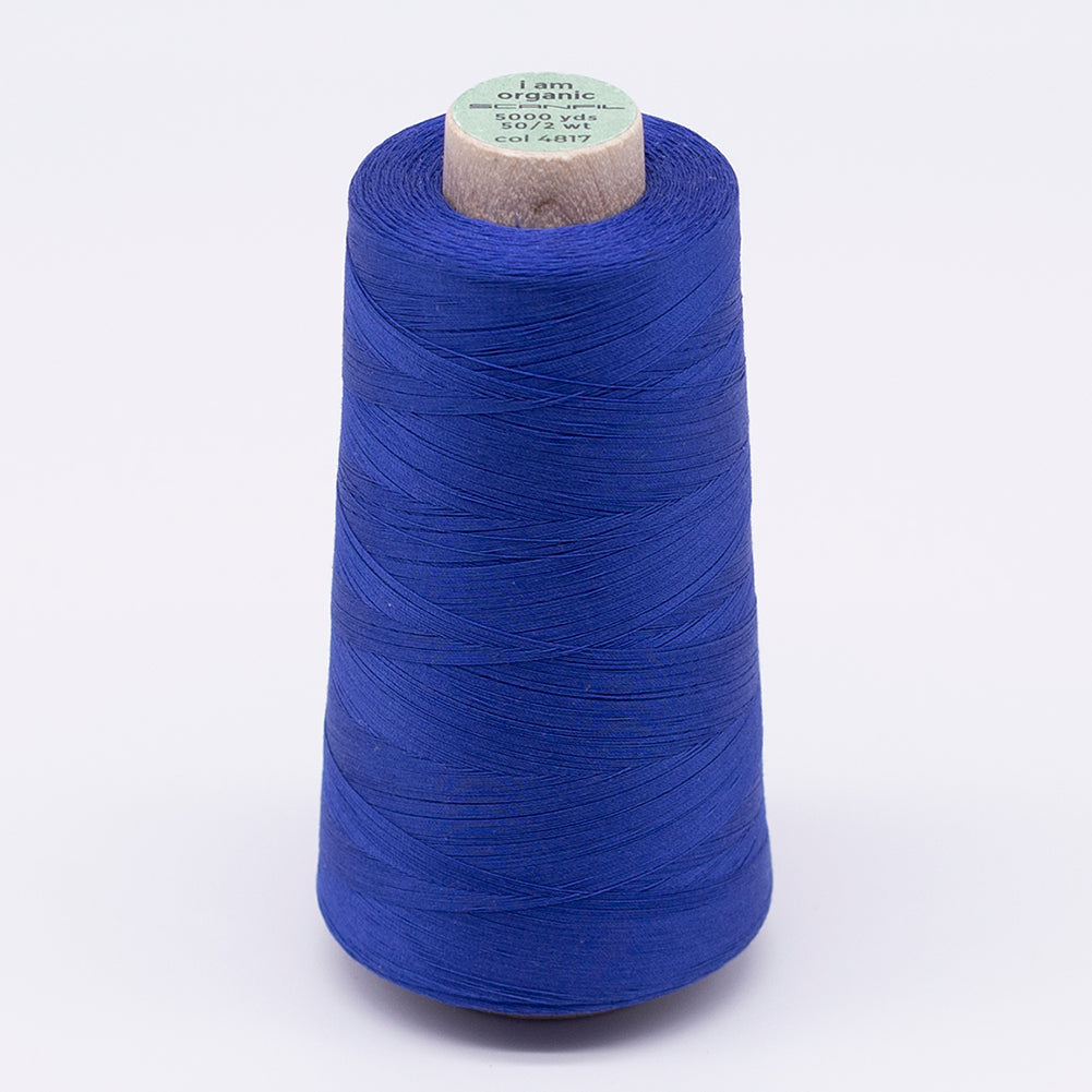 SCANFIL® 50wt Organic Pima Cotton Thread 5000 yd Cones - 4817 Nautical Blue