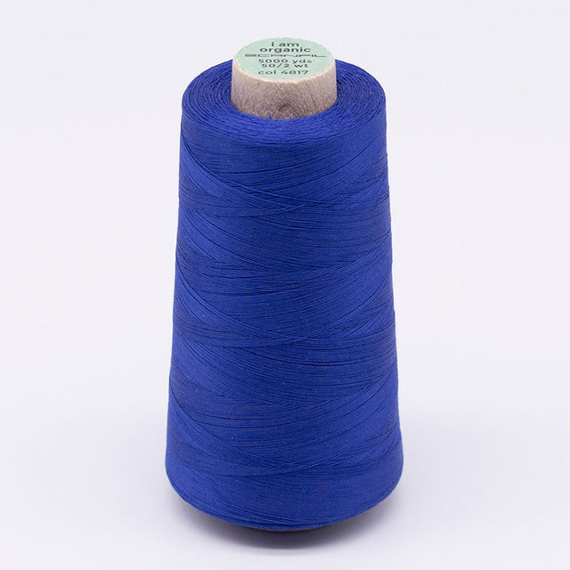 SCANFIL® 50wt Organic Pima Cotton Thread 5000 yd Cones - 4817 Nautical Blue