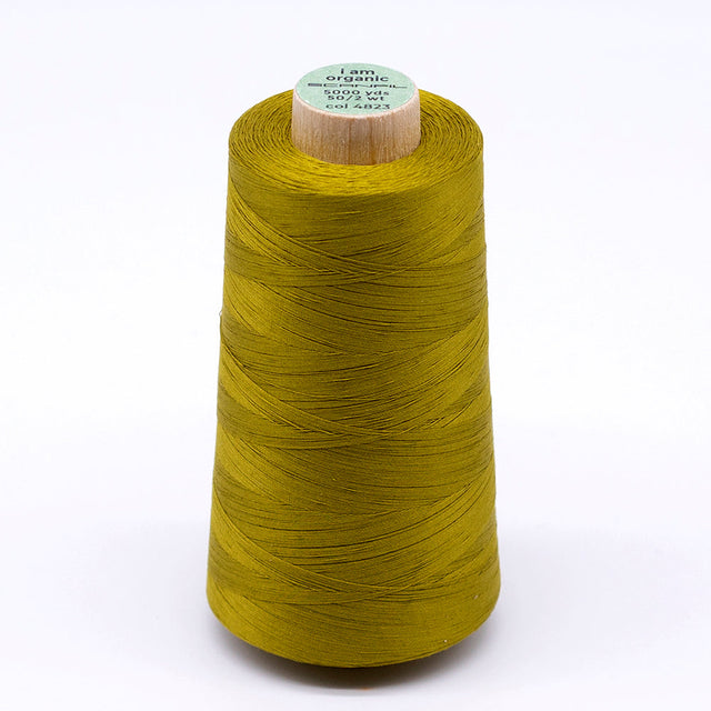 SCANFIL® 50wt Organic Pima Cotton Thread 5000 yd Cones - 4823 Green Envy