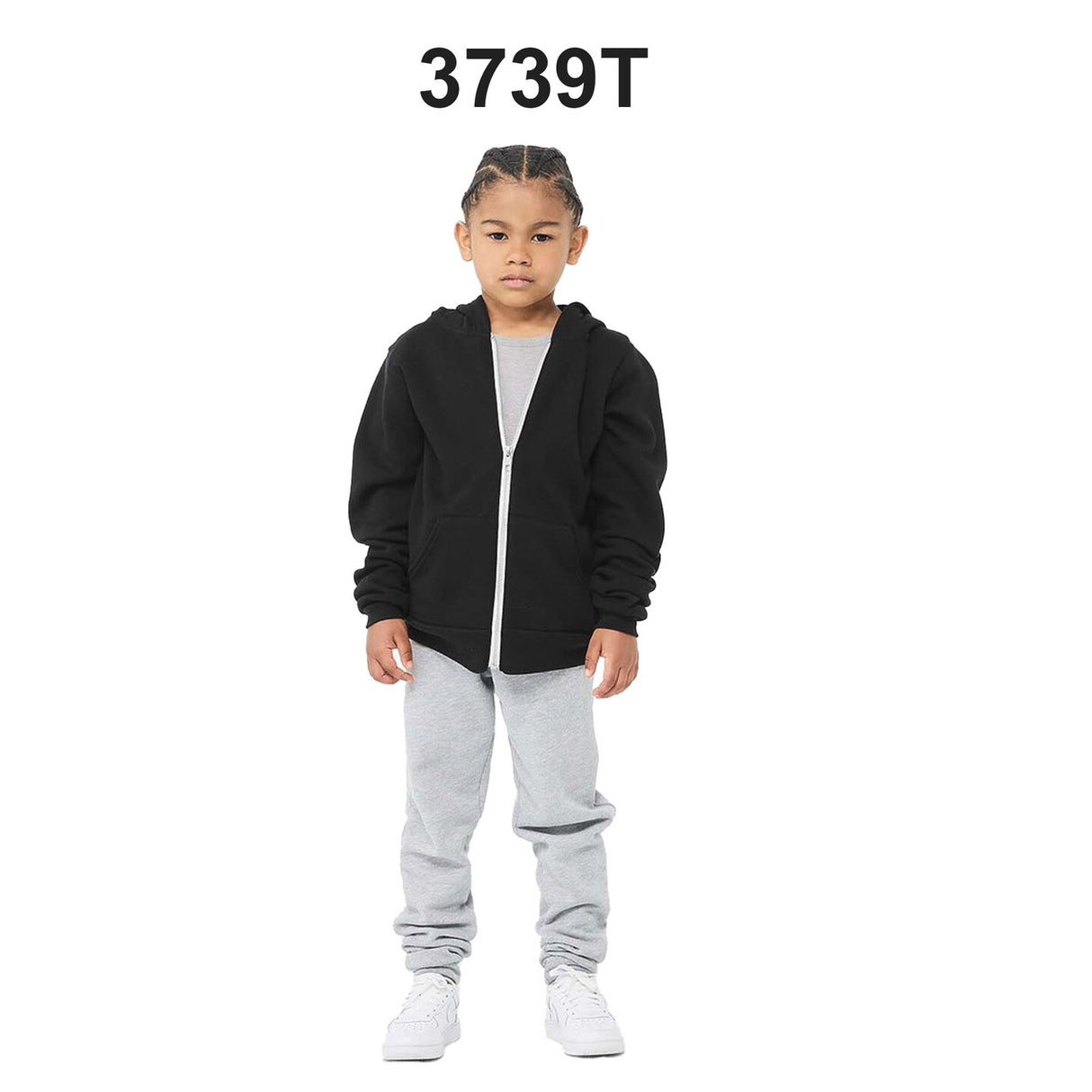 Bella + Canvas® Toddler Sponge Fleece Full Zip Hooded Sweatshirt