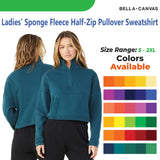 Bella + Canvas® Ladies Sponge Fleece Half-Zip Pullover Sweatshirt