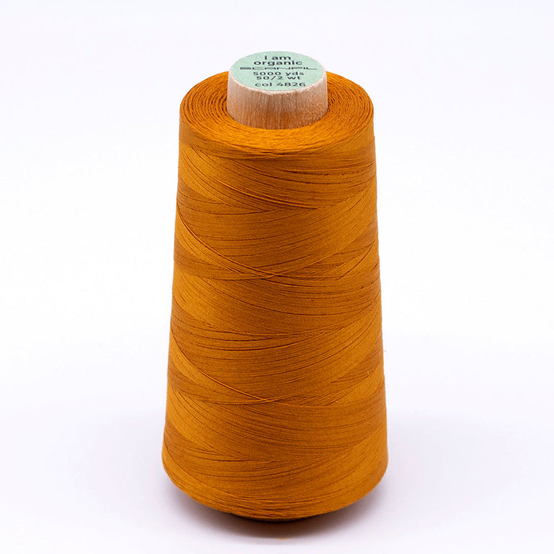 SCANFIL® 50wt Organic Pima Cotton Thread 5000 yd Cones - 4826 Sunflower