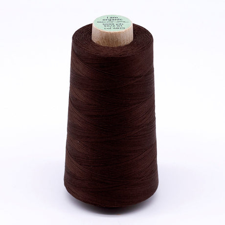 SCANFIL® 50wt Organic Pima Cotton Thread 5000 yd Cones - 4829 Cocoa Brown