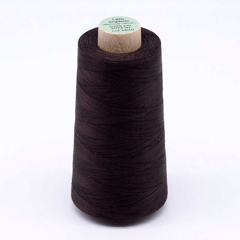 SCANFIL® 50wt Organic Pima Cotton Thread 5000 yd Cones - 4830 Licorice