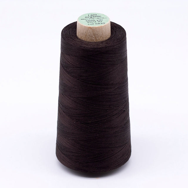 SCANFIL® 50wt Organic Pima Cotton Thread 5000 yd Cones - 4830 Licorice