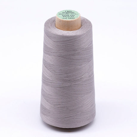 SCANFIL® 50wt Organic Pima Cotton Thread 5000 yd Cones - 4831 Chateau Gray