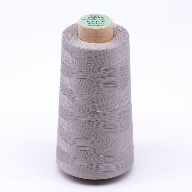 SCANFIL® 50wt Organic Pima Cotton Thread 5000 yd Cones - 4831 Chateau Gray