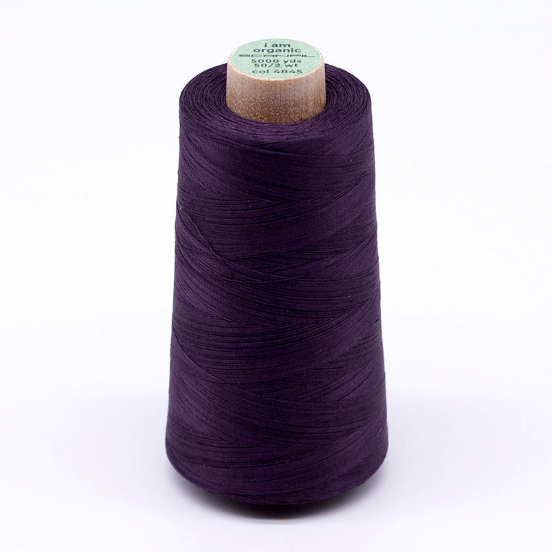 SCANFIL® 50wt Organic Pima Cotton Thread 5000 yd Cones - 4845 Plum Perfect