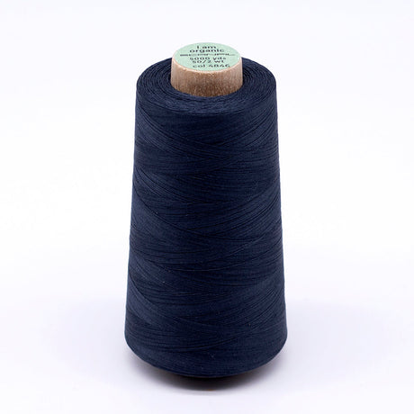 SCANFIL® 50wt Organic Pima Cotton Thread 5000 yd Cones - 4846 Midnight Navy