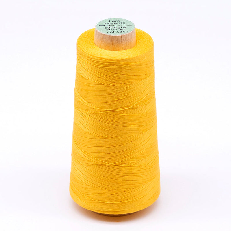SCANFIL® 50wt Organic Pima Cotton Thread 5000 yd Cones - 4847 Banana