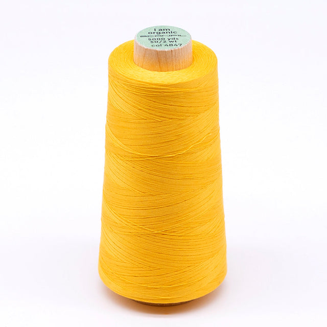 SCANFIL® 50wt Organic Pima Cotton Thread 5000 yd Cones - 4847 Banana