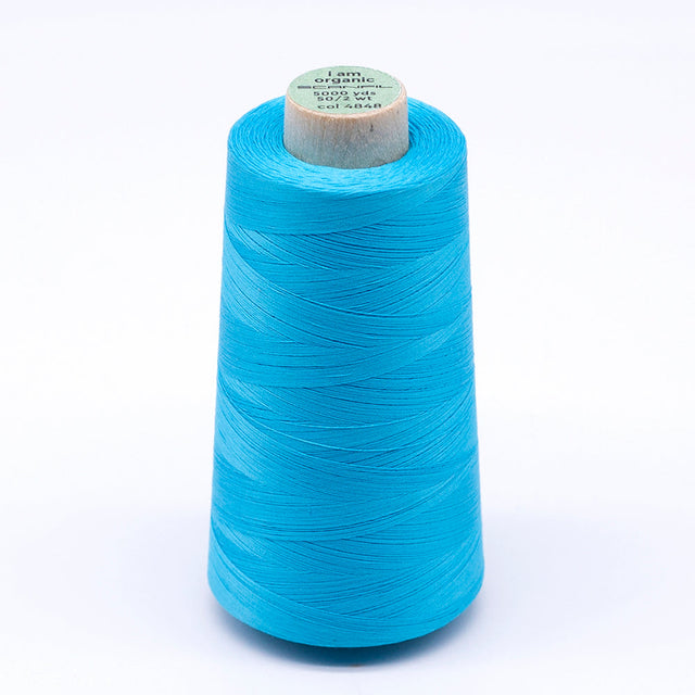 SCANFIL® 50wt Organic Pima Cotton Thread 5000 yd Cones - 4848 Blue Atoll
