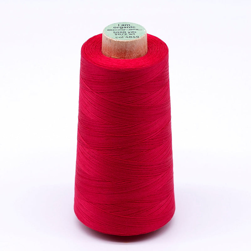 SCANFIL® 50wt Organic Pima Cotton Thread 5000 yd Cones - 4849 Watermelon