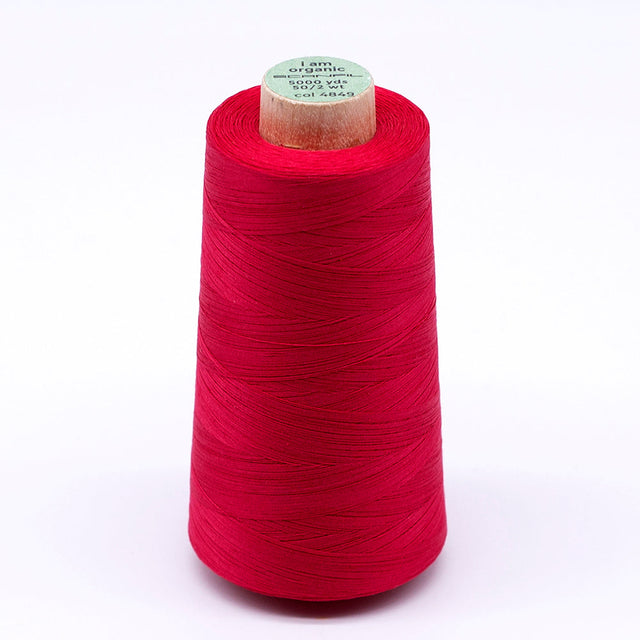 SCANFIL® 50wt Organic Pima Cotton Thread 5000 yd Cones - 4849 Watermelon