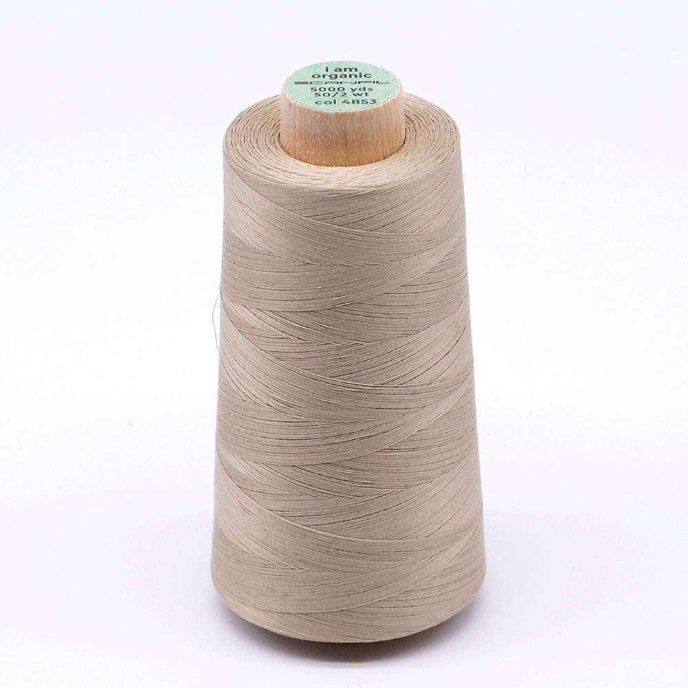 SCANFIL® 50wt Organic Pima Cotton Thread 5000 yd Cones - 4853 Safari