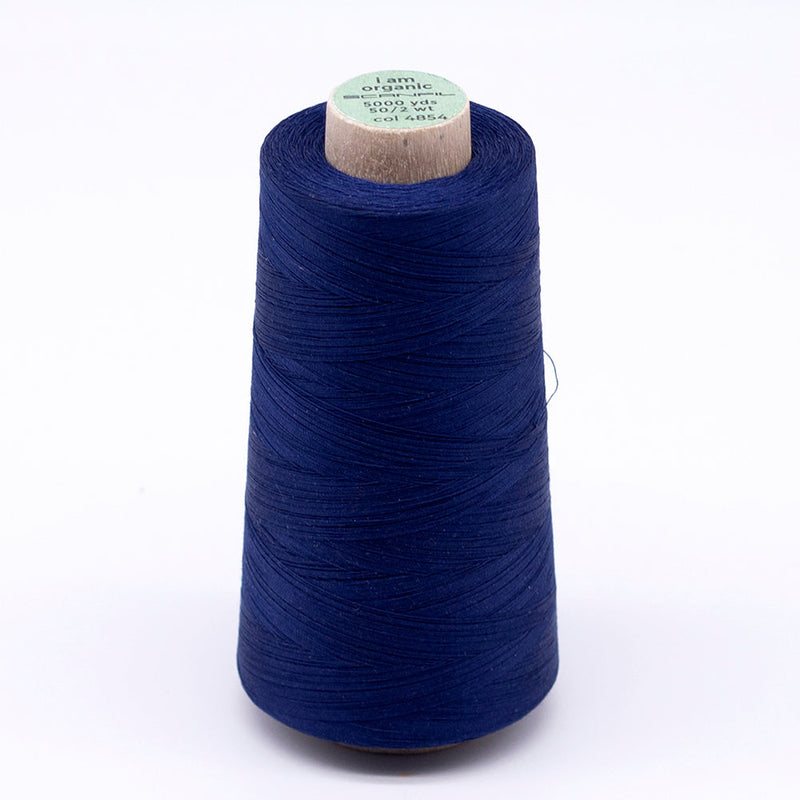 SCANFIL® 50wt Organic Pima Cotton Thread 5000 yd Cones - 4854 Bellwether Blue