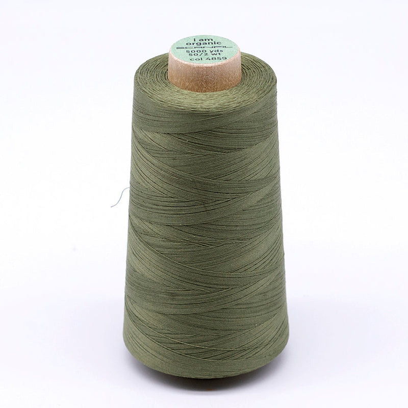 SCANFIL® 50wt Organic Pima Cotton Thread 5000 yd Cones - 4859 Sage
