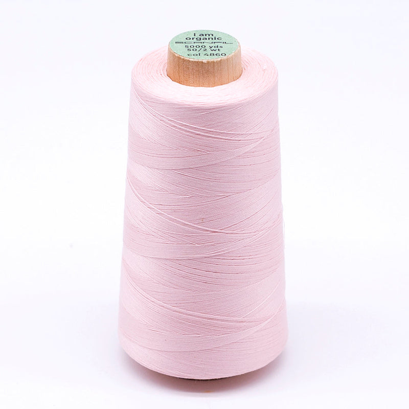 SCANFIL® 50wt Organic Pima Cotton Thread 5000 yd Cones - 4860 Crystal Pink
