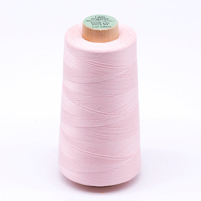 SCANFIL® 50wt Organic Pima Cotton Thread 5000 yd Cones - 4860 Crystal Pink