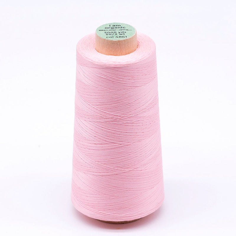 SCANFIL® 50wt Organic Pima Cotton Thread 5000 yd Cones - 4861 Cristal Rose