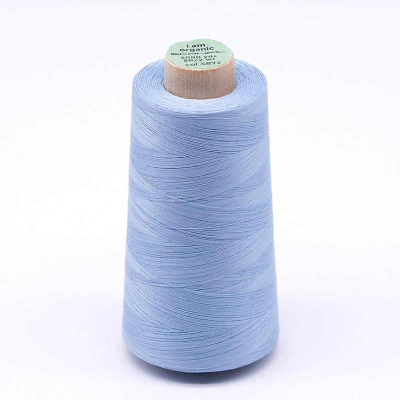 SCANFIL® 50wt Organic Pima Cotton Thread 5000 yd Cones - 4872 Baby Blue