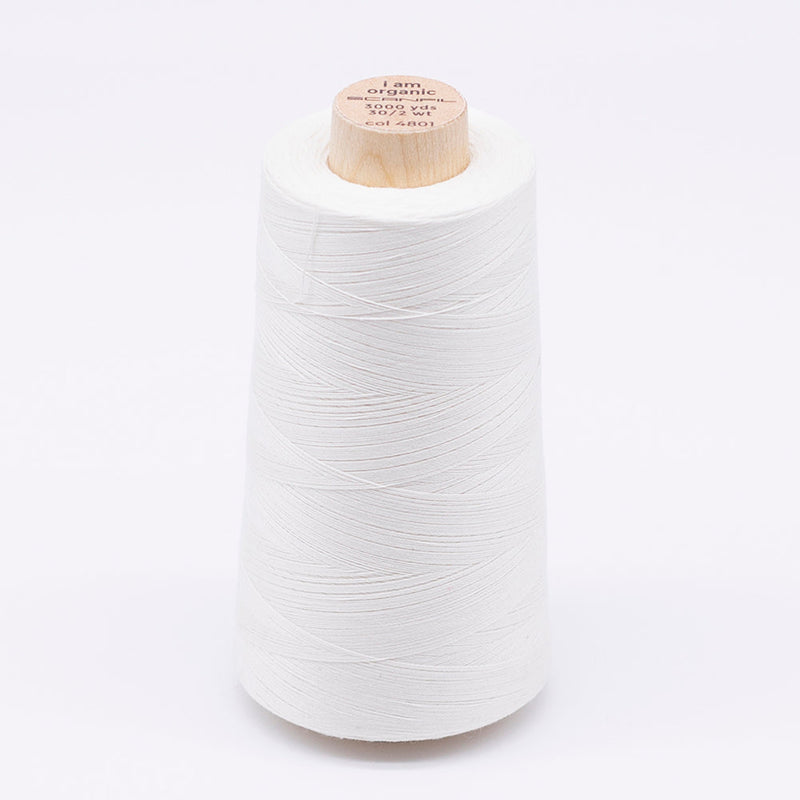 SCANFIL® 30wt Organic Pima Cotton Thread 3000 yd Cone - 4801 Coconut Milk